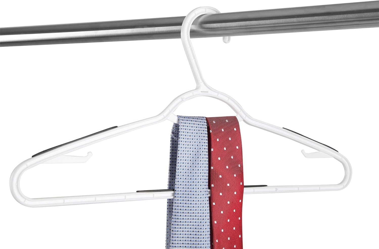 image:imageFinnhomy 50 Pack Plastic Hangers Clothes Hangers with NonSlip Pads Space Saving Easy Slide Organizer Clothes Hanger for Bedroom Closet Wardrobe Great for Shirts Pants Scarves