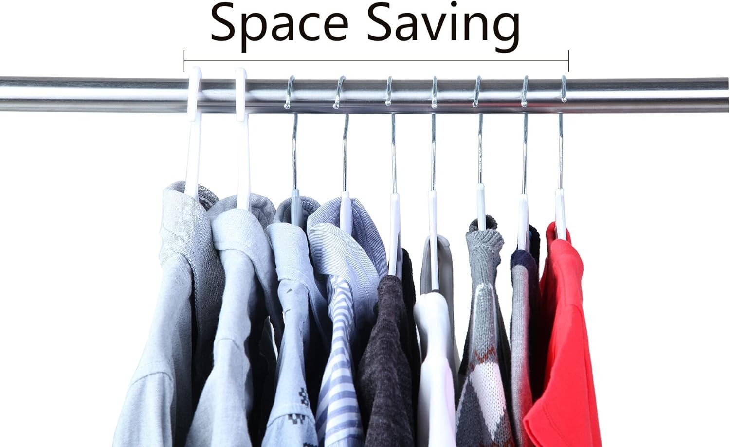 image:imageFinnhomy 50 Pack Plastic Hangers Clothes Hangers with NonSlip Pads Space Saving Easy Slide Organizer Clothes Hanger for Bedroom Closet Wardrobe Great for Shirts Pants Scarves