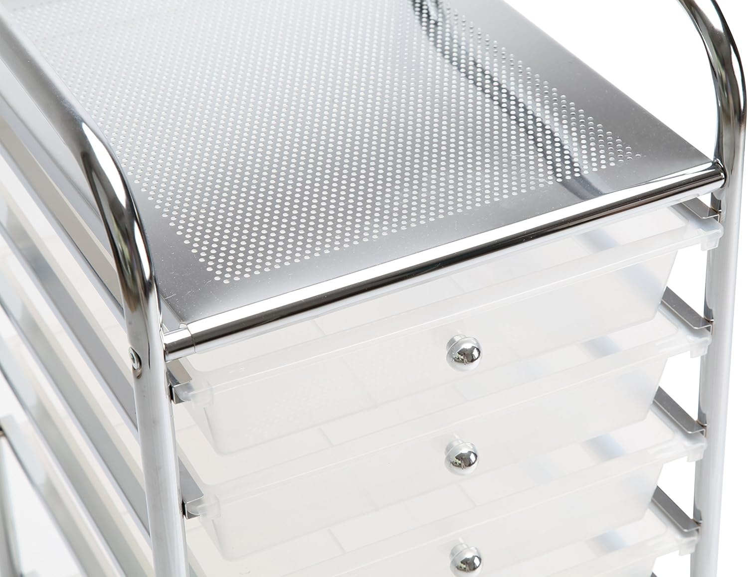 image:imageFinnhomy 6Drawer Rolling CartStorage Rolling Carts with SemiTransparent White Drawers Organizer Cart for School Office Home Beauty SalonUtility Cart with Wheels