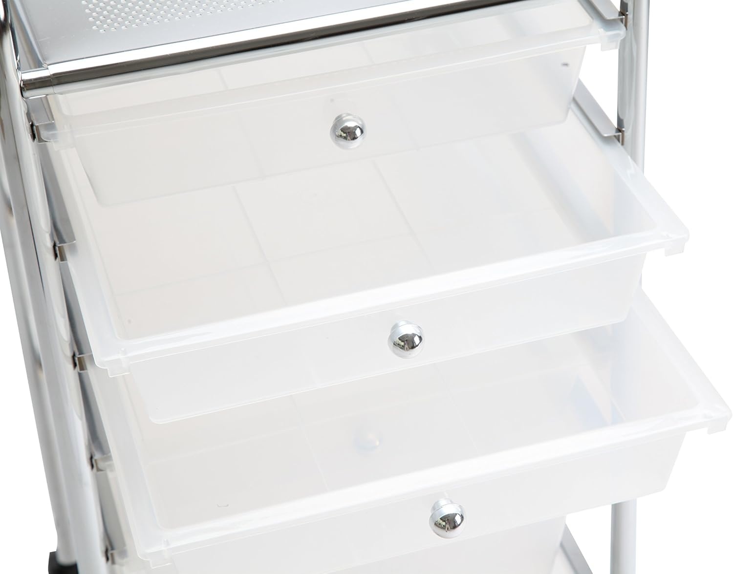 image:imageFinnhomy 6Drawer Rolling CartStorage Rolling Carts with SemiTransparent White Drawers Organizer Cart for School Office Home Beauty SalonUtility Cart with Wheels
