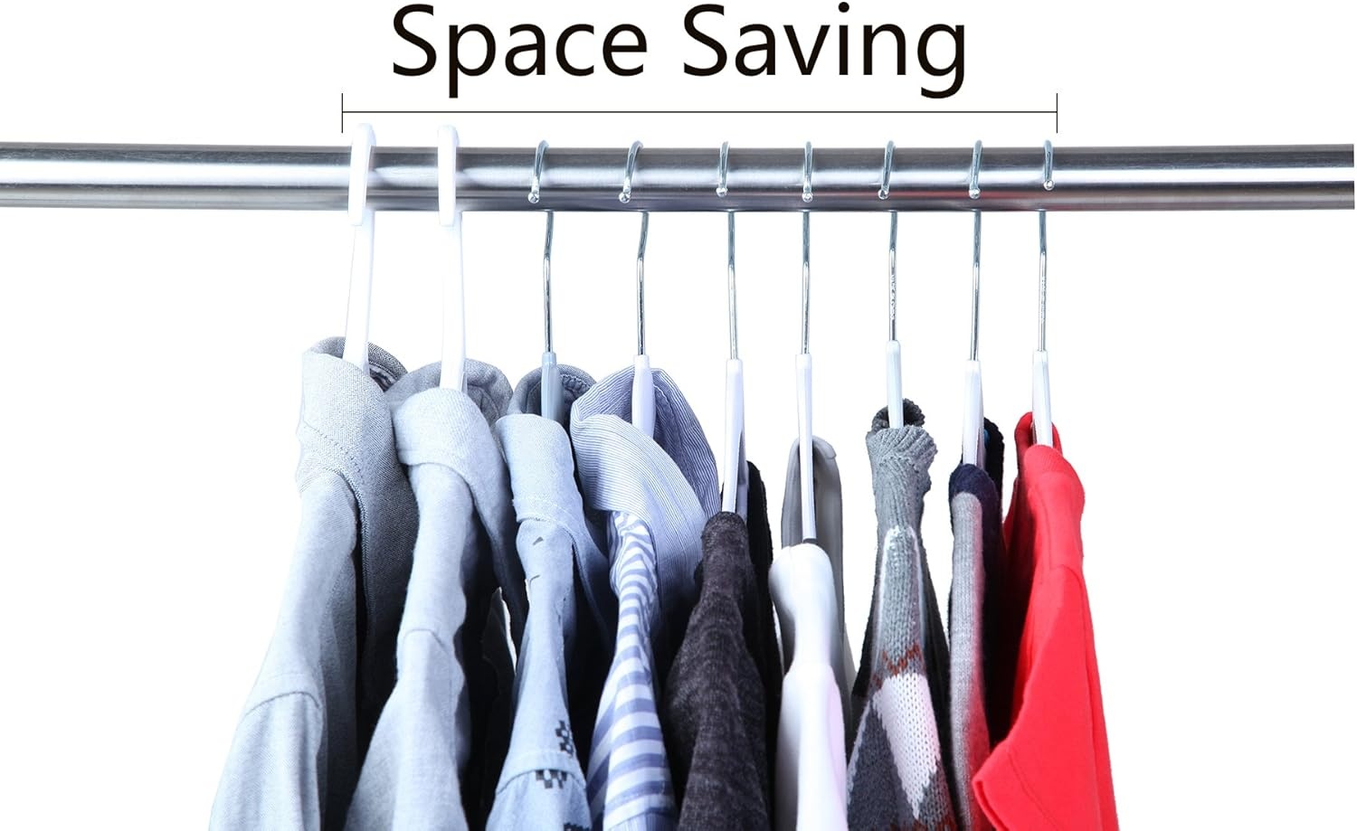 image:imageFinnhomy Bar Design Heavy Duty 50 Pack Plastic Hangers Clothes Hangers with NonSlip Pads Great for Shirts Pants Scarves Strong Enough for Coat GrayGray