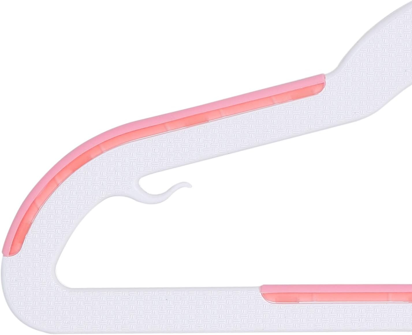 image:imageFinnhomy Extra Strong 30 Pack Plastic Hangers for Baby and Kids Children Clothes Hangers with NonSlip Pads Great for Any Baby Clothes GrayPink