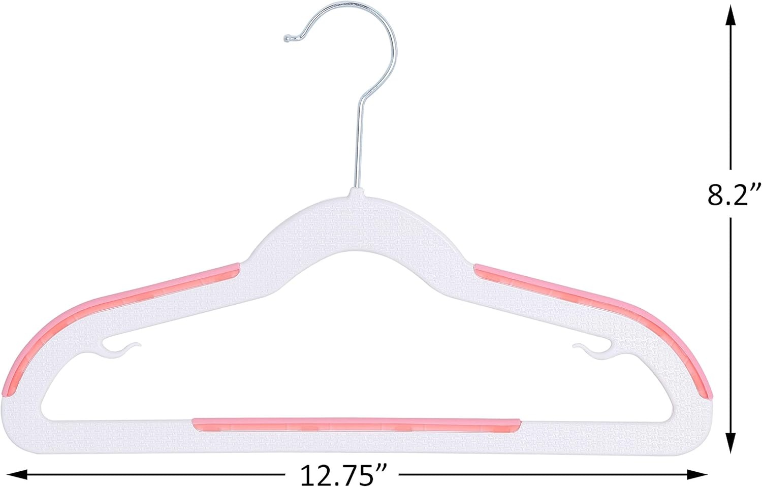 image:imageFinnhomy Extra Strong 30 Pack Plastic Hangers for Baby and Kids Children Clothes Hangers with NonSlip Pads Great for Any Baby Clothes GrayPink
