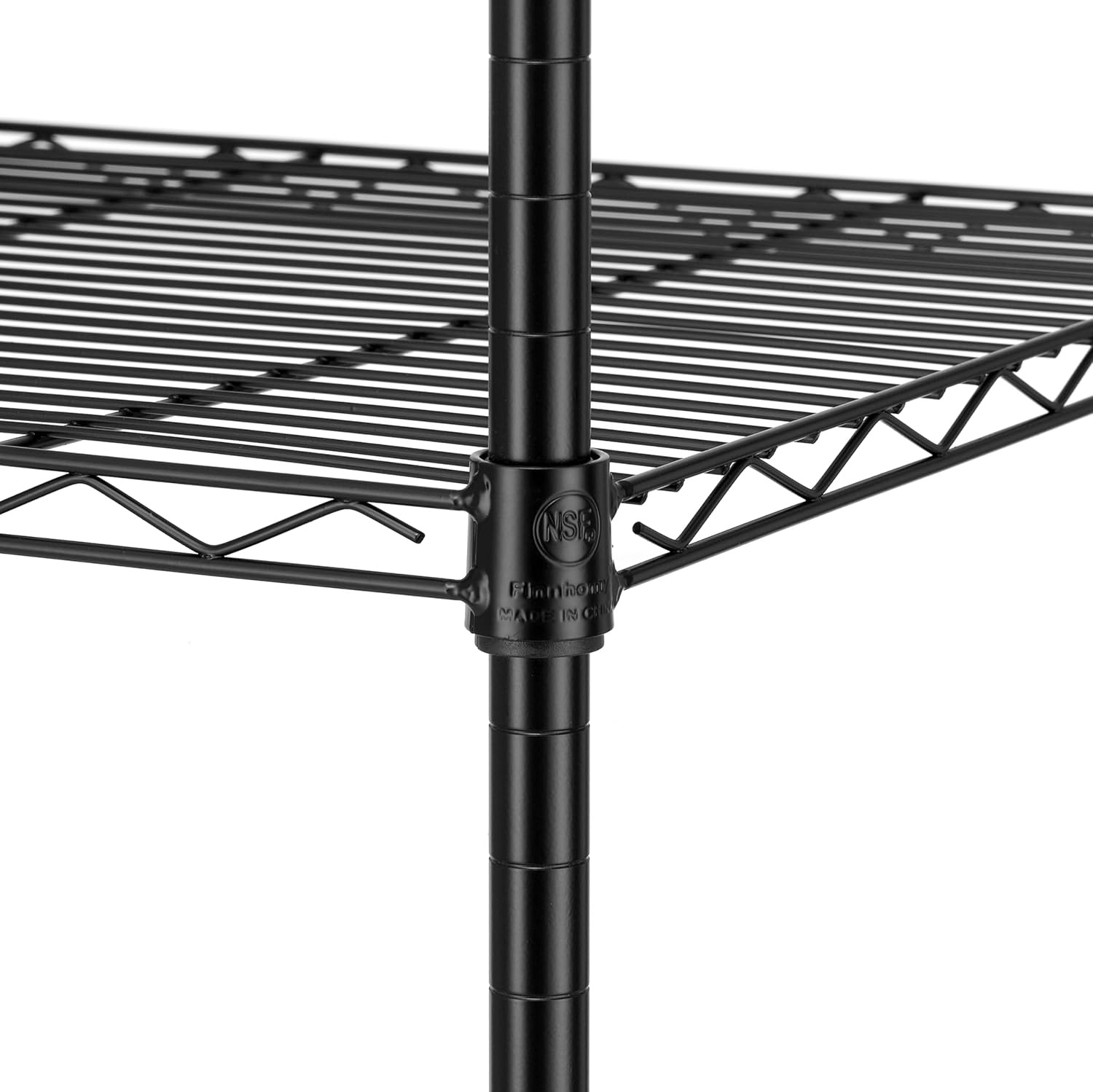 image:imageFinnhomy Heavy Duty 5 Tier Wire Shelving Unit 18x18x59inches 5 Shelves Storage Rack Metal Shelving with Thicken Steel Tube NSF Certified Chrome59HBlack