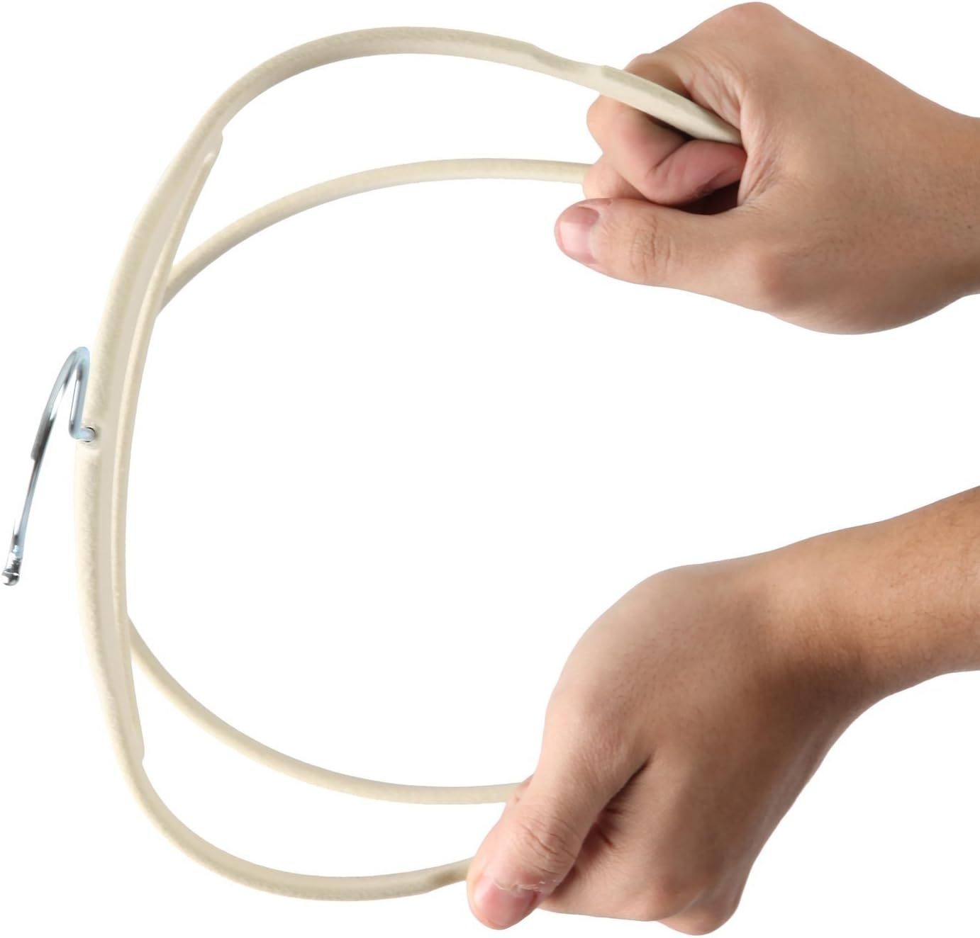 image:imageFinnhomy Heavy Duty 50 Pack Clothes Hangers with 10 Multiple Use Finger Clips Durable SlimLine Velvet Hangers NonSlip Sturdy Clothing Hangers Beige