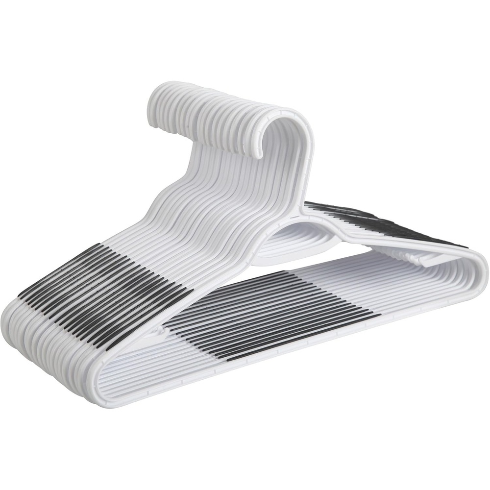 image:imageFinnhomy 50 Pack Plastic Hangers Clothes Hangers with NonSlip Pads Space Saving Easy Slide Organizer Clothes Hanger for Bedroom Closet Wardrobe Great for Shirts Pants Scarves