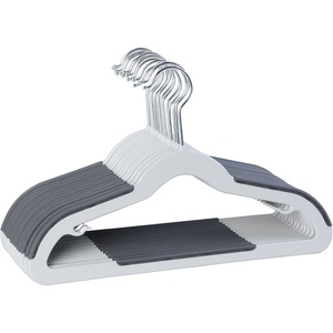 image:imageFinnhomy Extra Strong 30 Pack Plastic Hangers for Baby and Kids Children Clothes Hangers with NonSlip Pads Great for Any Baby Clothes GrayGray