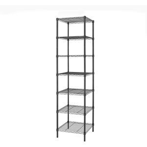 image:imageFinnhomy Heavy Duty 5 Tier Wire Shelving Unit 18x18x59inches 5 Shelves Storage Rack Metal Shelving with Thicken Steel Tube NSF Certified Chrome72HBlack